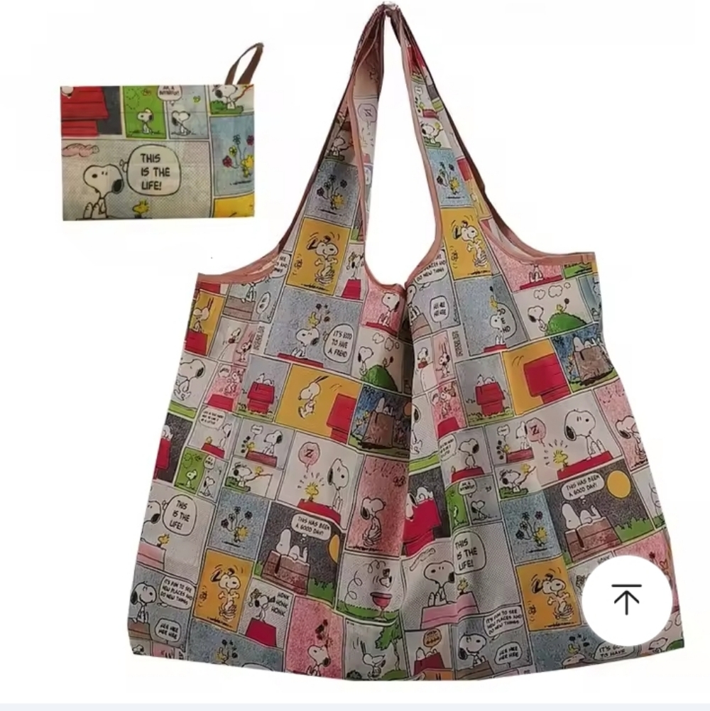 🆕 Snoopy Foldable Reusable Grocery Shopping Bag Pouch
